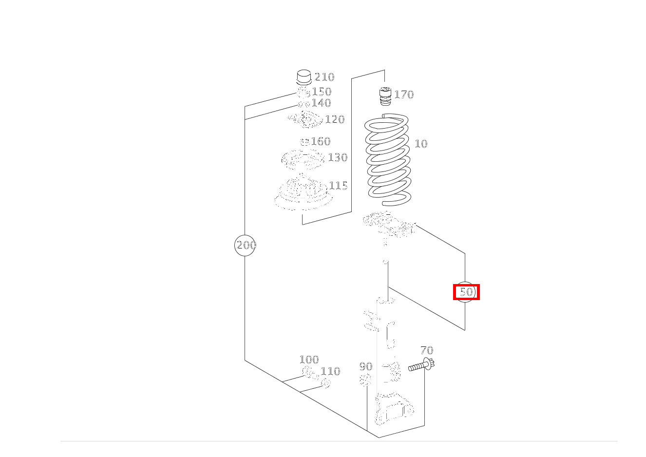 Teilesatz Stossdämpfer TEILESATZ C 230 T Kompressor 203 Teilesatz Stossdämpfer TEILESATZ C 230 T Kompressor 203