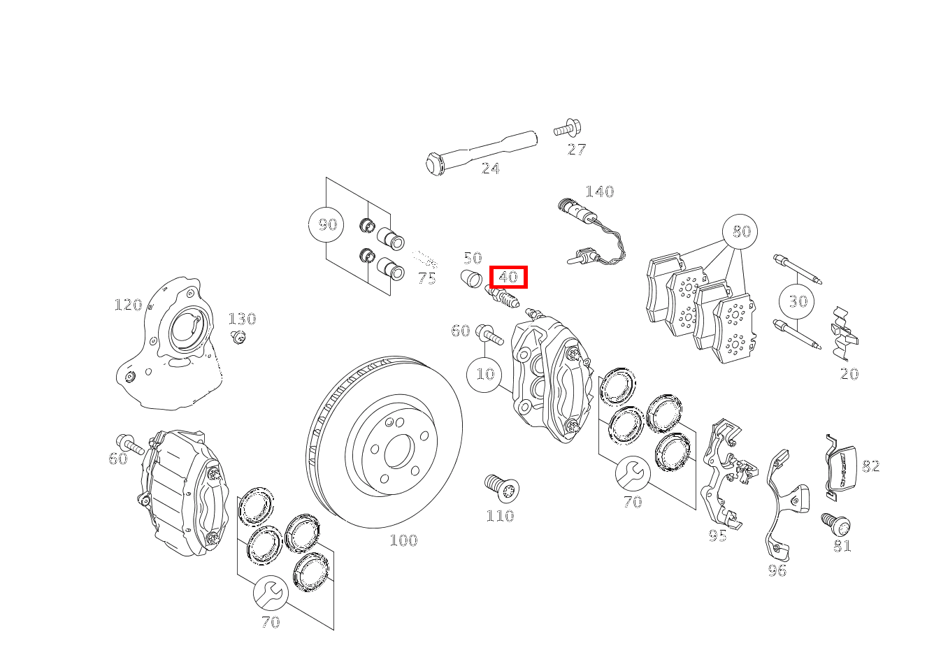 TEILESATZ ENTLUEFT.VENTIL BREMSSATTEL, VORDERACHSE S500 4M L LL 221 TEILESATZ ENTLUEFT.VENTIL BREMSSATTEL, VORDERACHSE S500 4M L LL 221