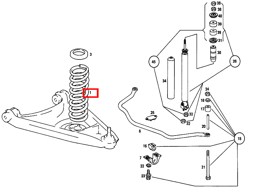 Vorderachsfeder 230.6 114