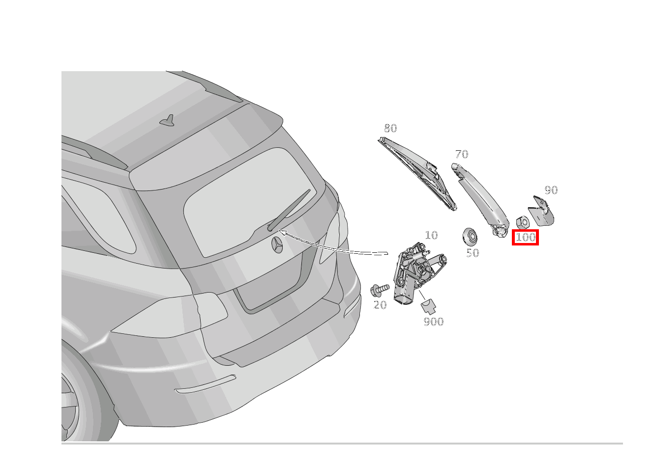 Sechskantmutter WISCHERARM AN WISCHERMOTOR; M8 GLE 350 4MATIC 166 Sechskantmutter WISCHERARM AN WISCHERMOTOR; M8 GLE 350 4MATIC 166