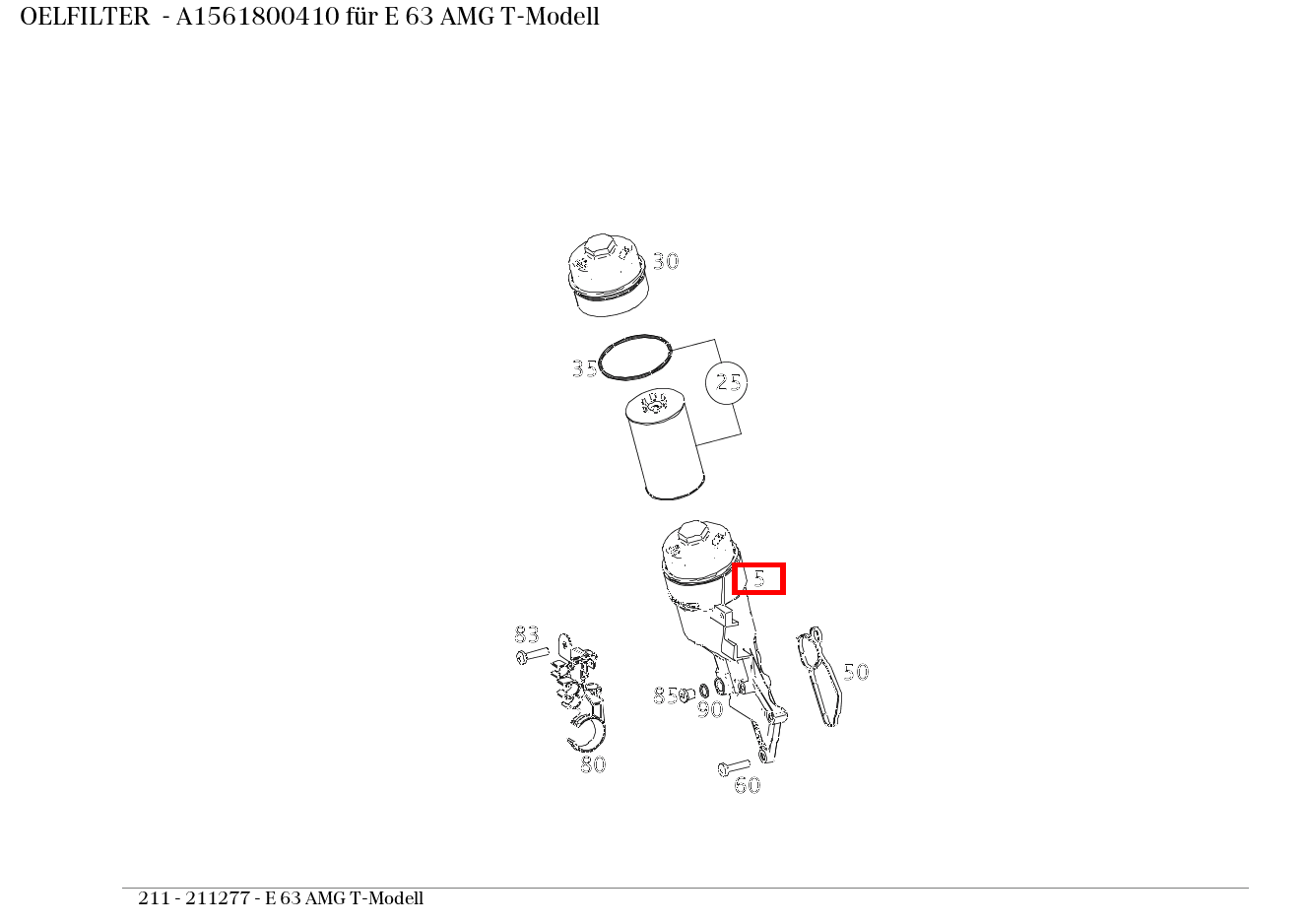 Ölfilter E 63 AMG T-Modell 211