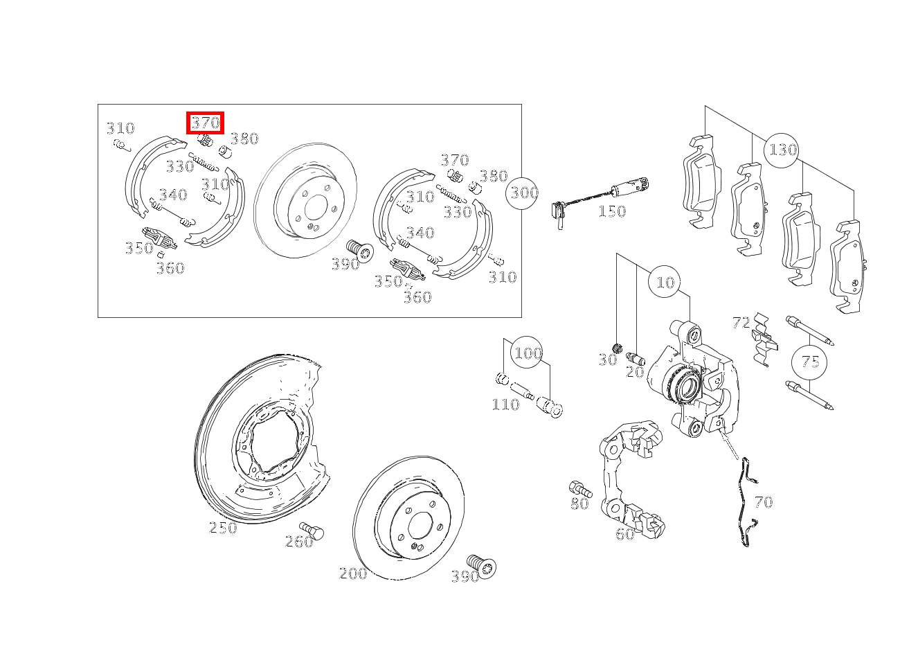 BREMSNACHSTELLER BREMSBACKENNACHSTELLUNG E 350 4MATIC Limousine BCA 212 BREMSNACHSTELLER BREMSBACKENNACHSTELLUNG E 350 4MATIC Limousine BCA 212