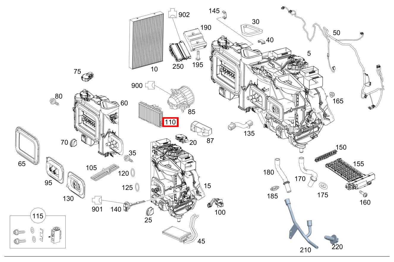 Verdampfer Vito 116 CDI Kasten Lang 245 Verdampfer Vito 116 CDI Kasten Lang 245