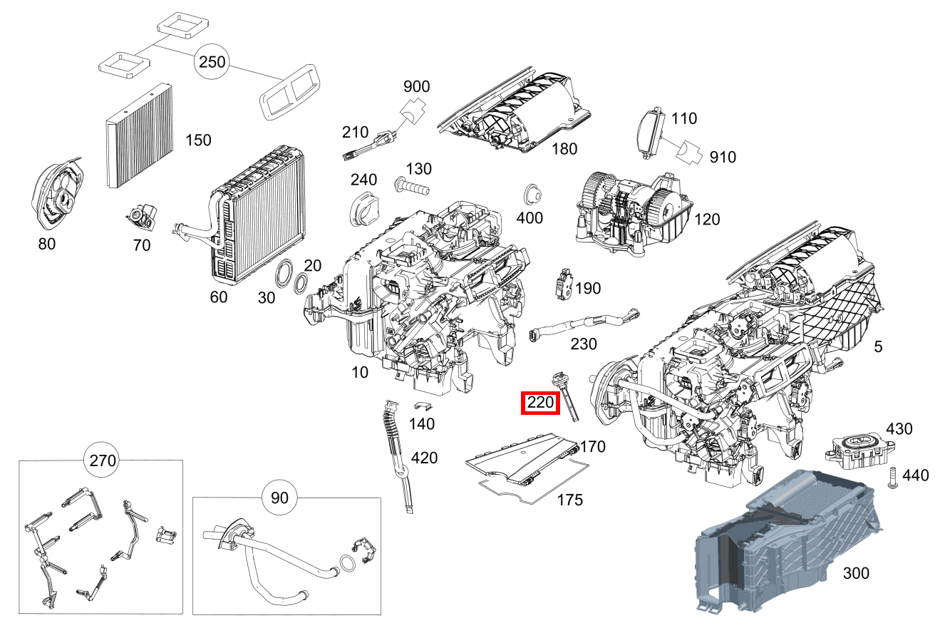 Temperatursensor MISCHLUFTTEMPERATUR Mercedes-Maybach S 560 4MATIC 222 Temperatursensor MISCHLUFTTEMPERATUR Mercedes-Maybach S 560 4MATIC 222