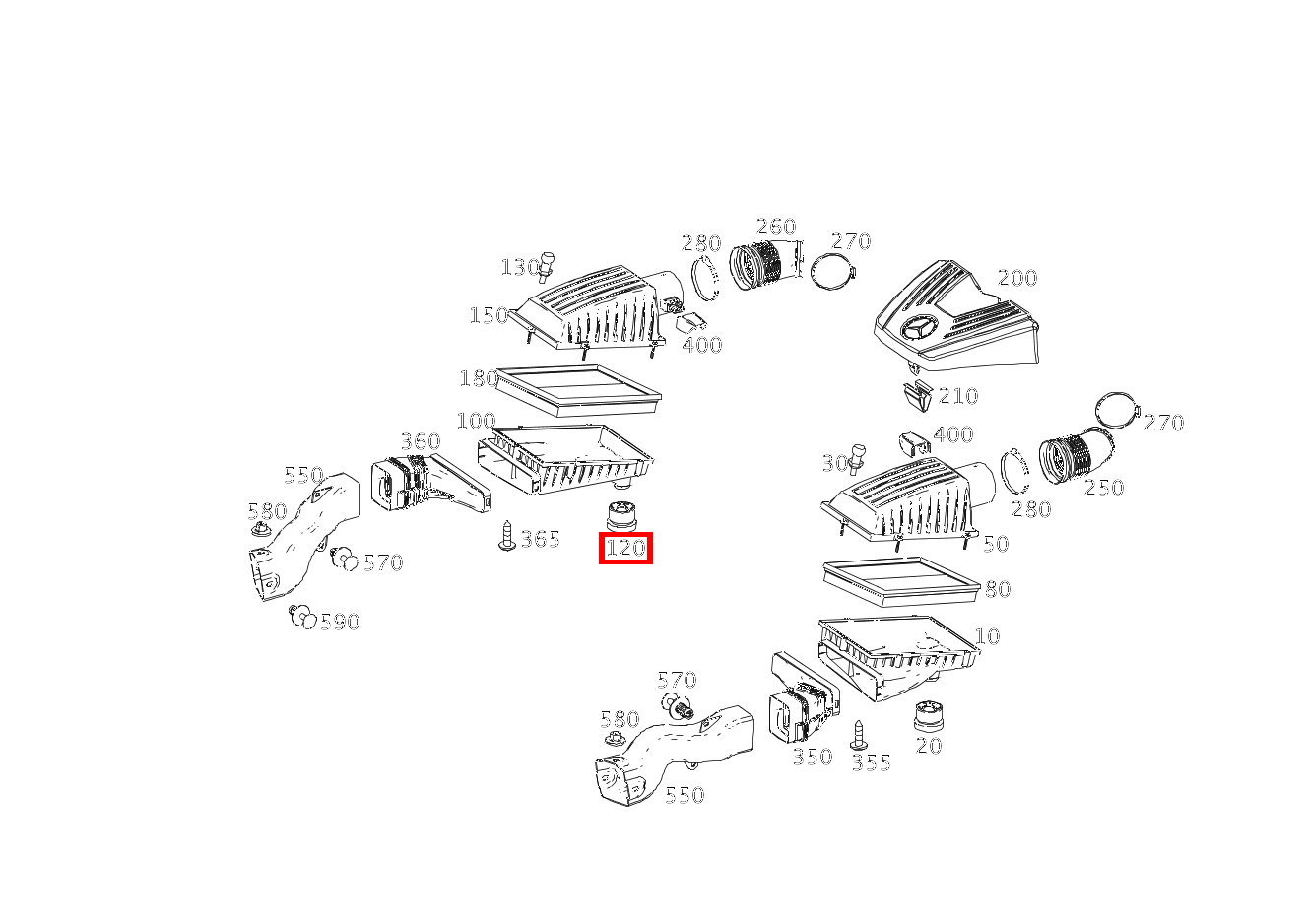Elastomerlager FILTERGEHAEUSE SLS AMG GT Roadster Final Edition 197