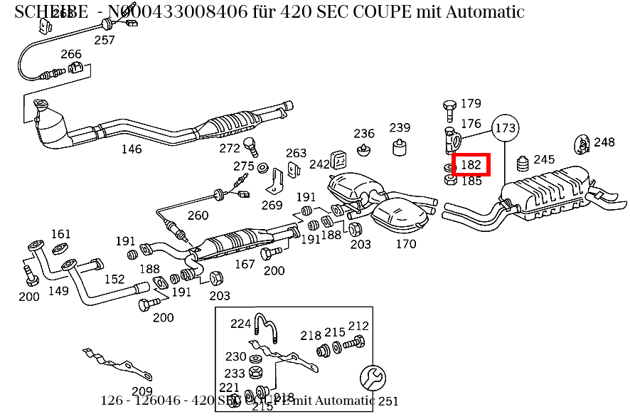 Scheibe 420 SEC COUPE mit Automatic 126 Scheibe 420 SEC COUPE mit Automatic 126