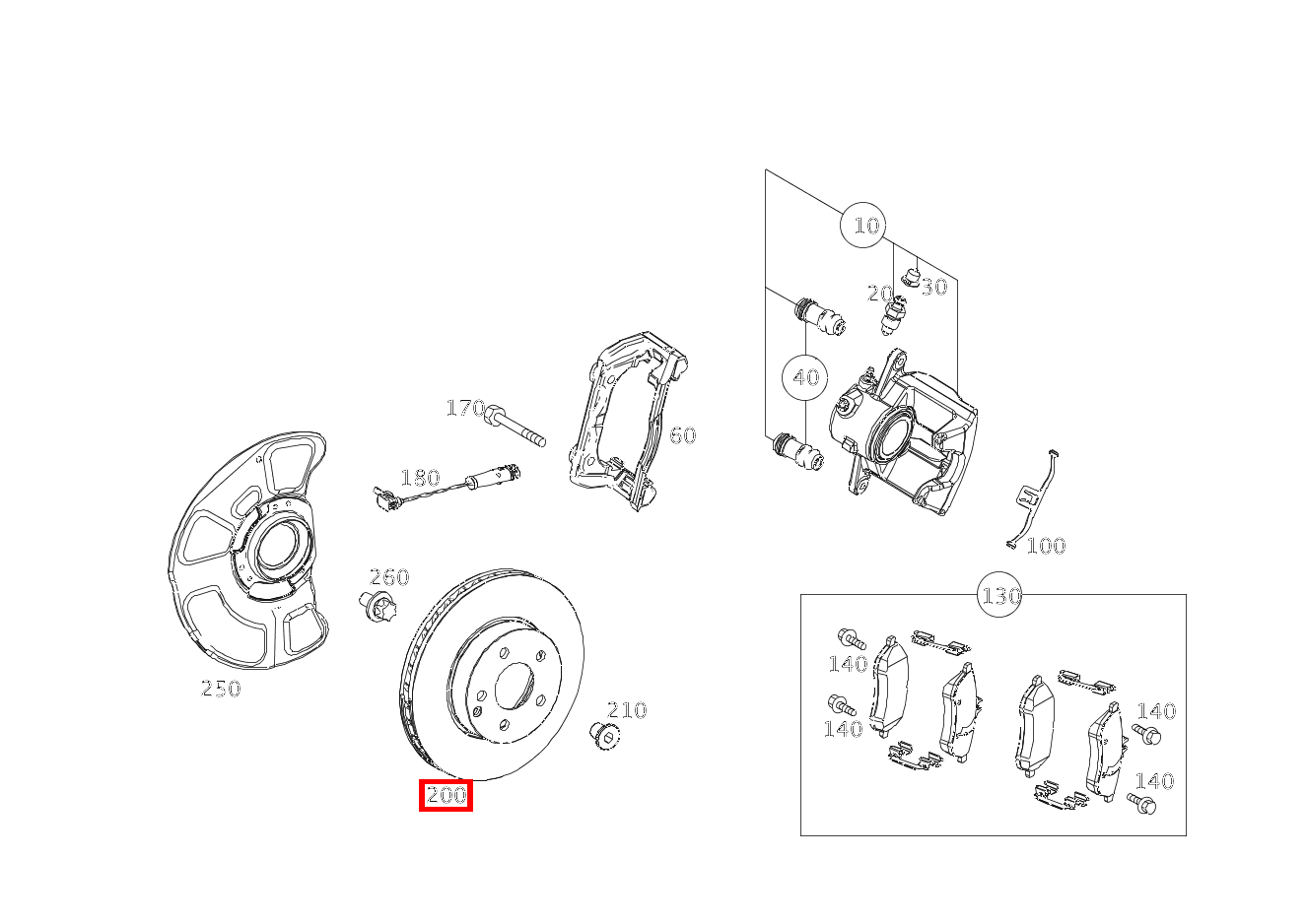 Bremsscheibe belüftet Vorne Rechts E300T BT H 212