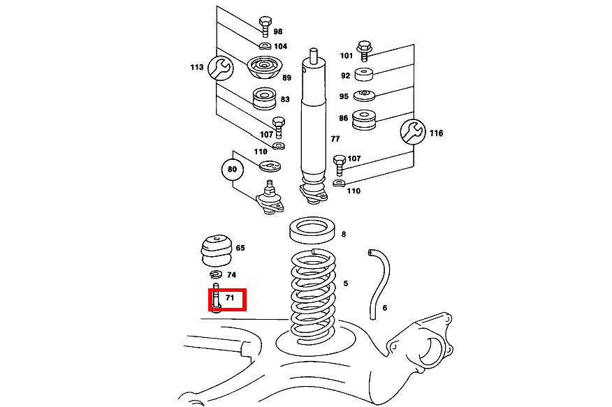 Zylinder-Schraube ANSCHLAGPUFFER AN RAHMEN; M8X20 230 TE 123 Zylinder-Schraube ANSCHLAGPUFFER AN RAHMEN; M8X20 230 TE 123