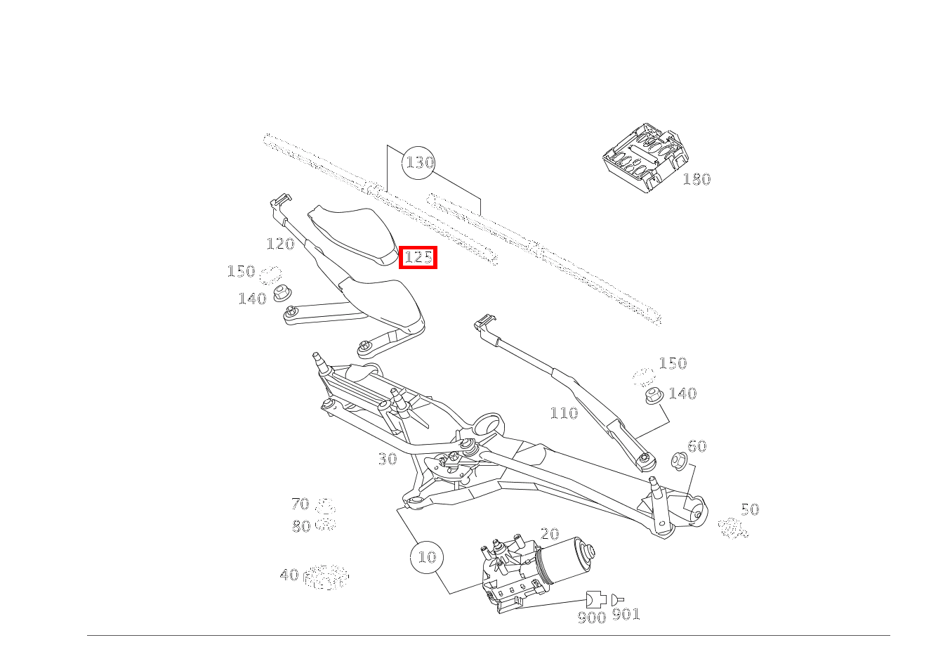 Kappe WISCHERARM Maybach 62 S (langer Radstand) 240 Kappe WISCHERARM Maybach 62 S (langer Radstand) 240