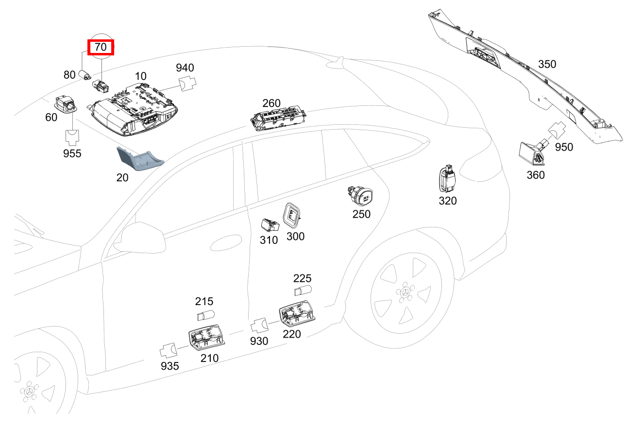 Lampenfassung MIT GLUEHLAMPE; 12V-5W Mercedes-AMG GLE 43 4MATIC Coupé 293 Lampenfassung MIT GLUEHLAMPE; 12V-5W Mercedes-AMG GLE 43 4MATIC Coupé 293