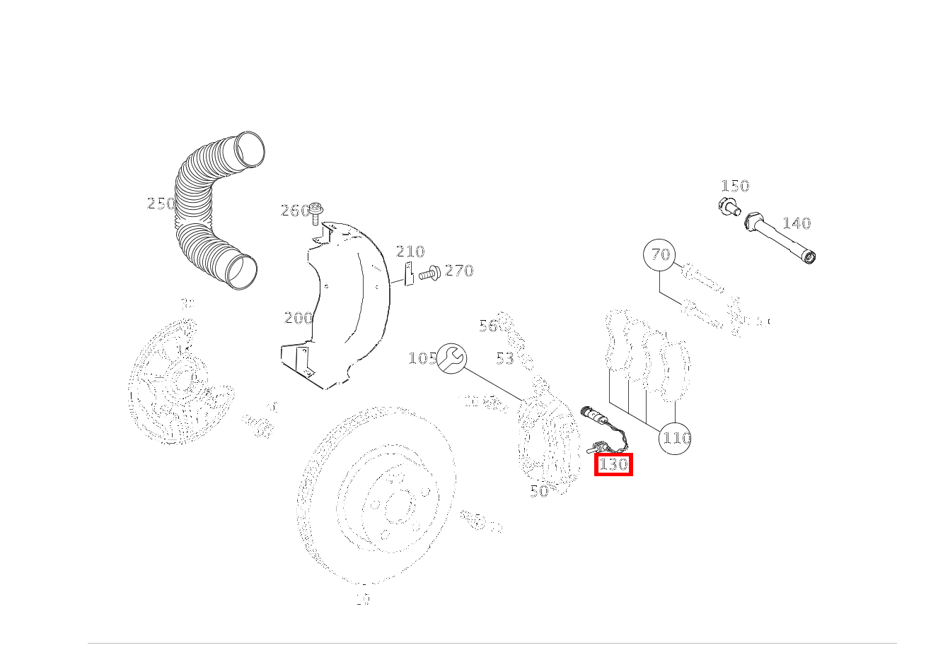 Belagverschleisssensor VERSCHLEISS BREMSBELAG VORDERACHSE SL 600 Roadster 230 Belagverschleisssensor VERSCHLEISS BREMSBELAG VORDERACHSE SL 600 Roadster 230