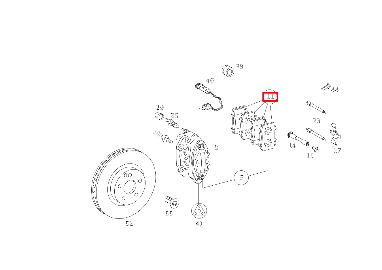 Teilesatz Bremsbelag TEILESATZ MIT SICHERUNGSSCHRAUBE UND HALTEFEDER G3504X42850 463