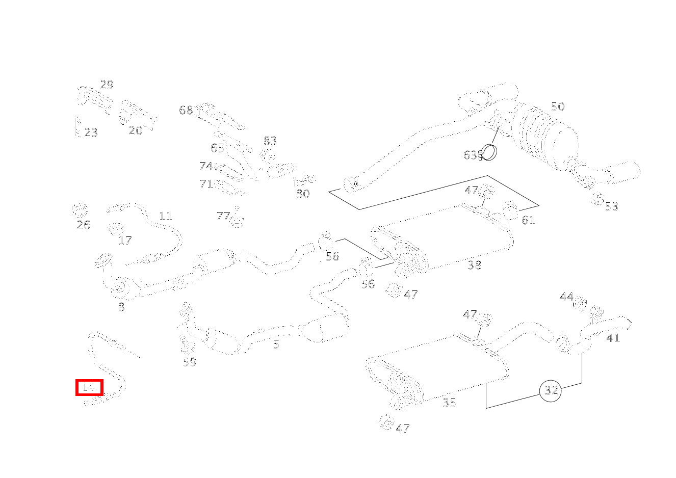 Lambdasonde LAMDASONDE NACH VORKATALYSATOR ML 500 Off-Roader 163