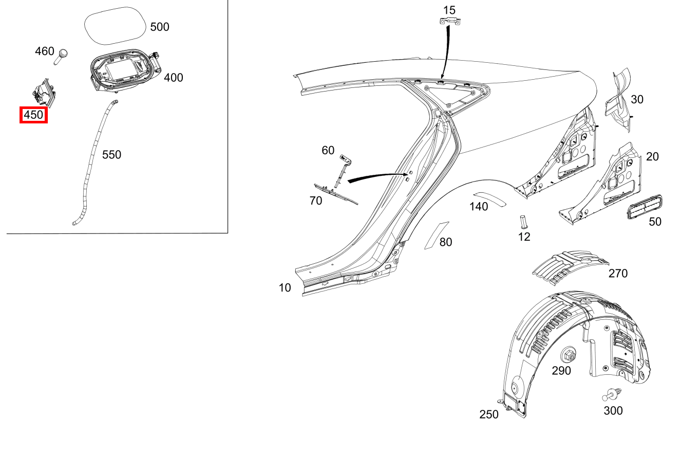 ZENTRALVERRIEGEL.STELLER ZENTRALVERRIEGELUNG Mercedes-AMG GT 63 S E PERFORMANCE 290