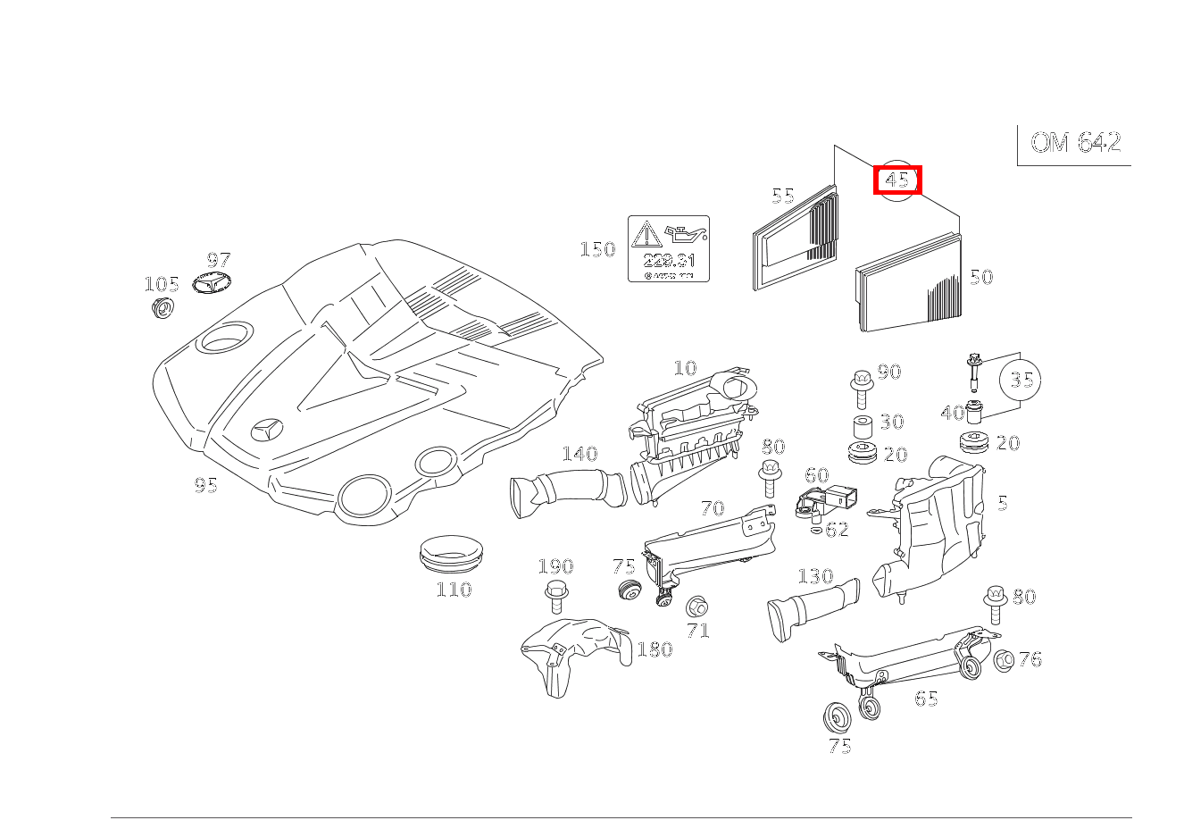 Teilesatz Filtereinsatz LINKS UND RECHTS S350BT L 4M 221 Teilesatz Filtereinsatz LINKS UND RECHTS S350BT L 4M 221