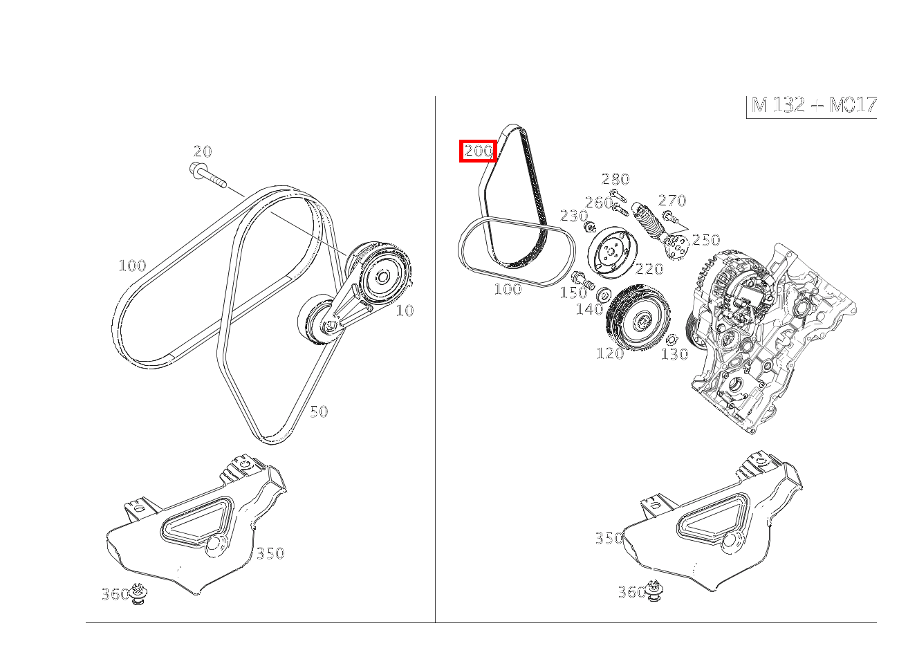 Keilrippenriemen STARTER fortwo coupé mhd 52 kW 460 Keilrippenriemen STARTER fortwo coupé mhd 52 kW 460