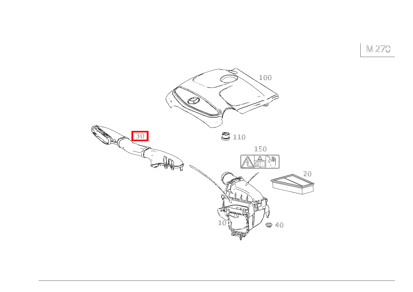 Luftansaugschlauch Zwischen Luftfilter und Kaltluftansaughutze CLA 200 Shooting Brake 212 Luftansaugschlauch Zwischen Luftfilter und Kaltluftansaughutze CLA 200 Shooting Brake 212
