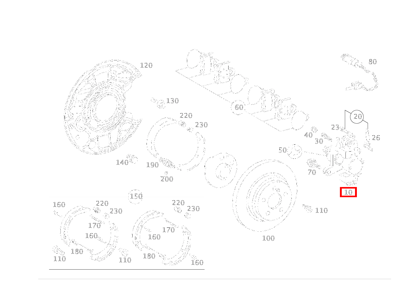 Bremssattel Teilesatz rechts für C 203, CLK 209-Klasse kaufen 