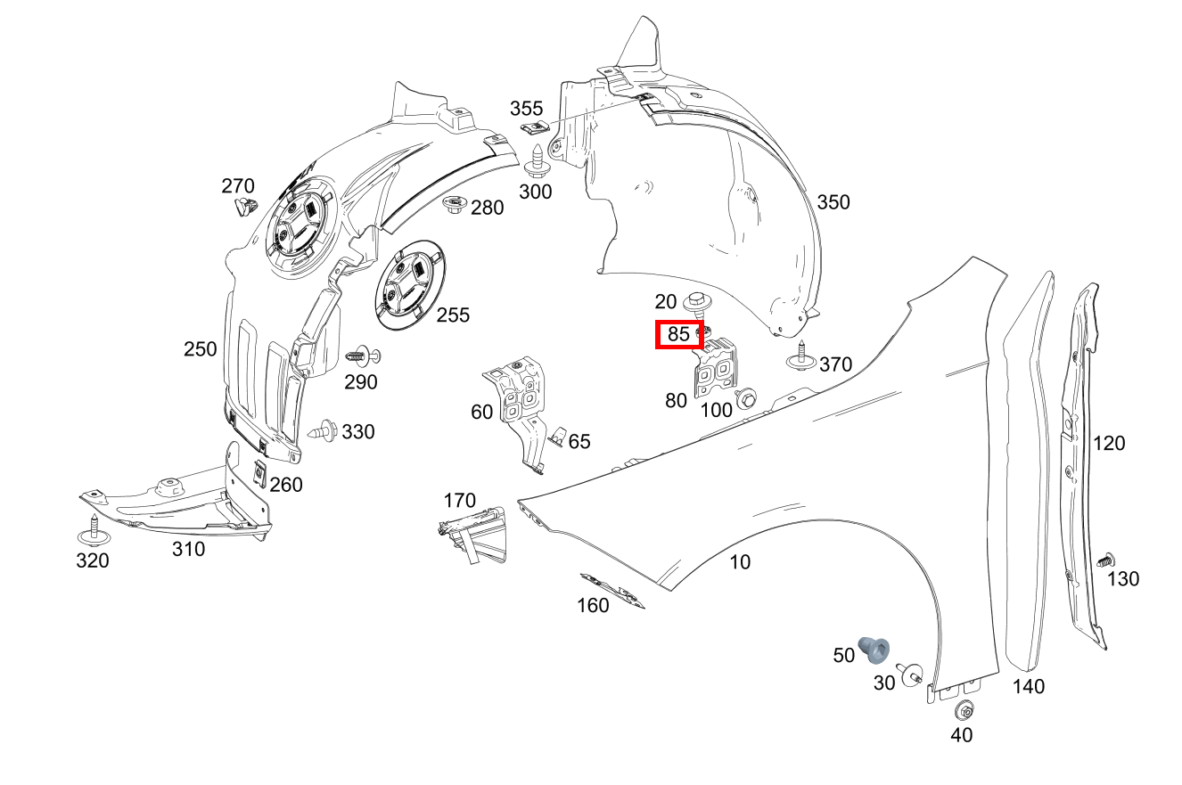 STANZMUTTER Halter rechts; M6 E 320 Limousine 211