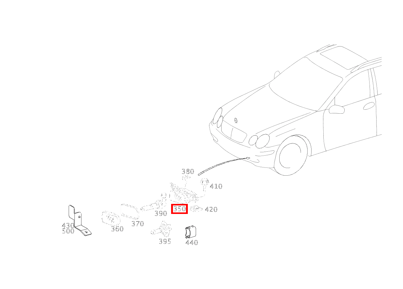 Nebelscheinwerfer LINKS C 280 4MATIC T-Modell 203