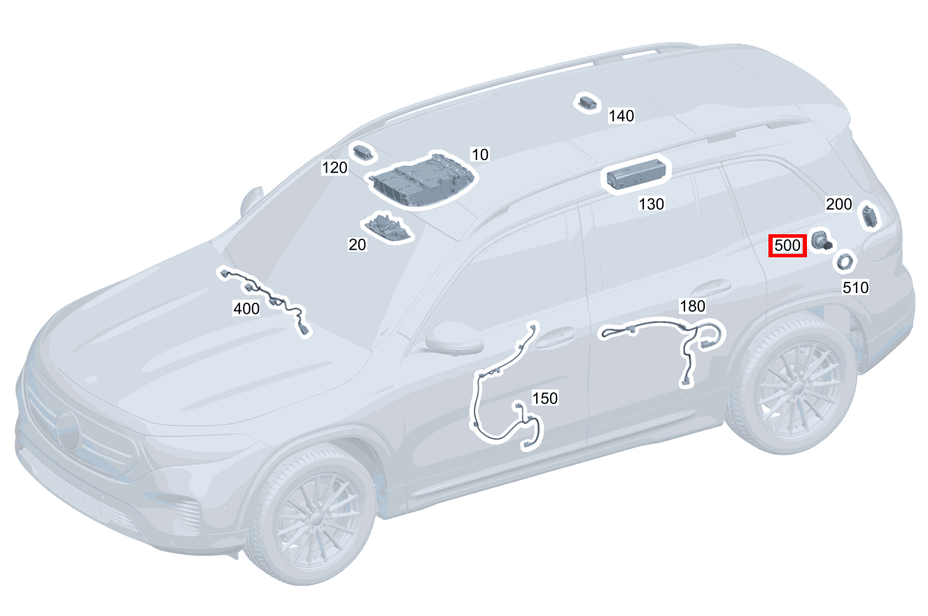 Steckdose Im Kofferraum links GLB 200 4MATIC 253 Steckdose Im Kofferraum links GLB 200 4MATIC 253