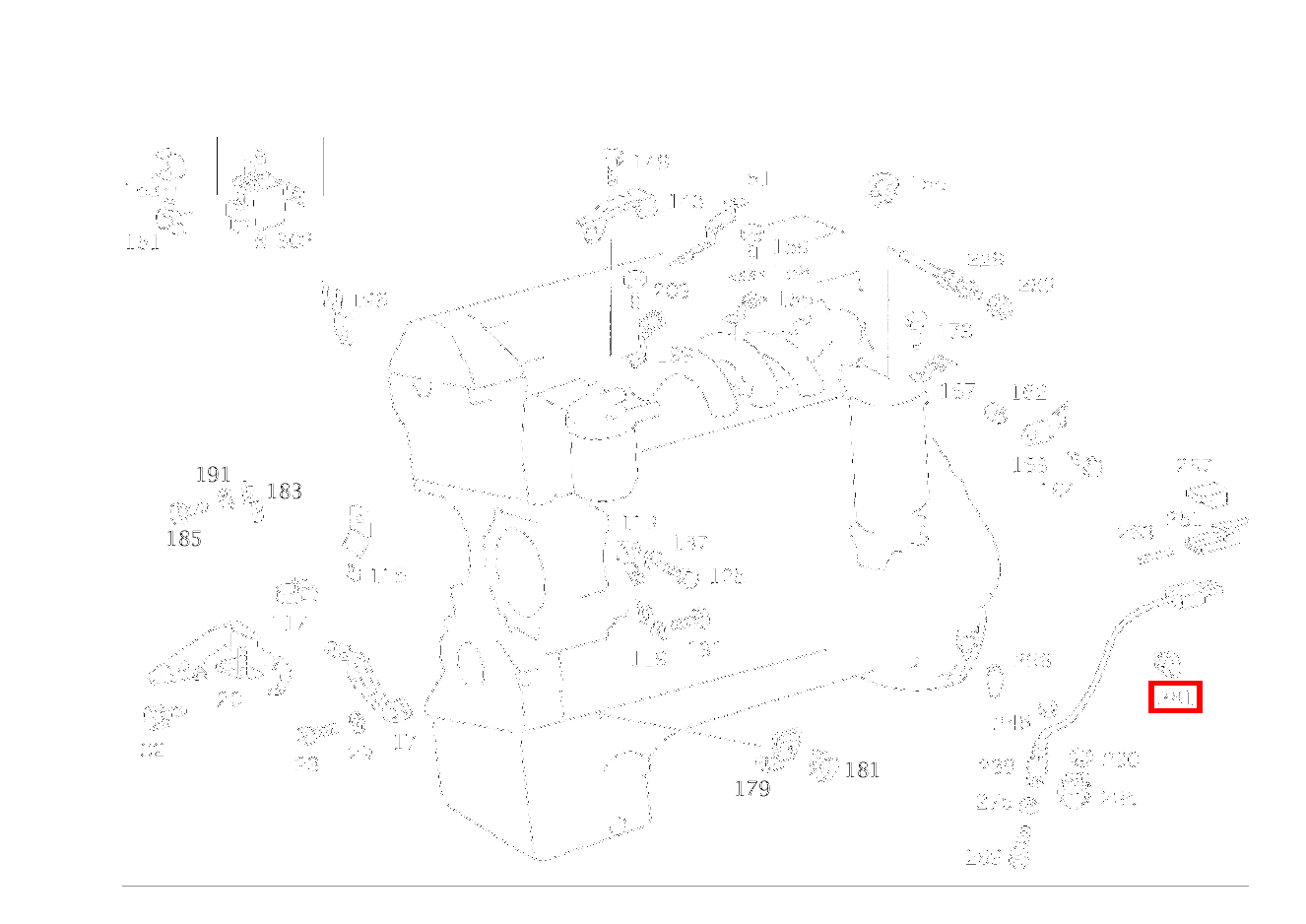 KABELBANDHALTER DREHZAHLGEBER AN HALTER; 6.5X12.8 MM 190 D 2.5 Turbo 201 KABELBANDHALTER DREHZAHLGEBER AN HALTER; 6.5X12.8 MM 190 D 2.5 Turbo 201