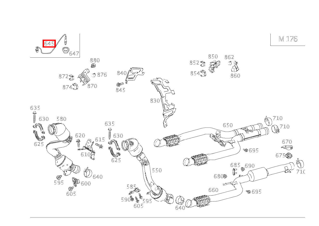 Lambdasonde LINKS,NACH KATALYSATOR Mercedes-Maybach S 560 4MATIC 222