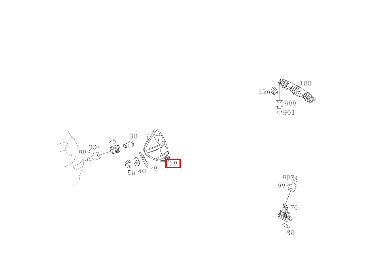 Schlussleuchte LINKS SLK 55 AMG Roadster 171