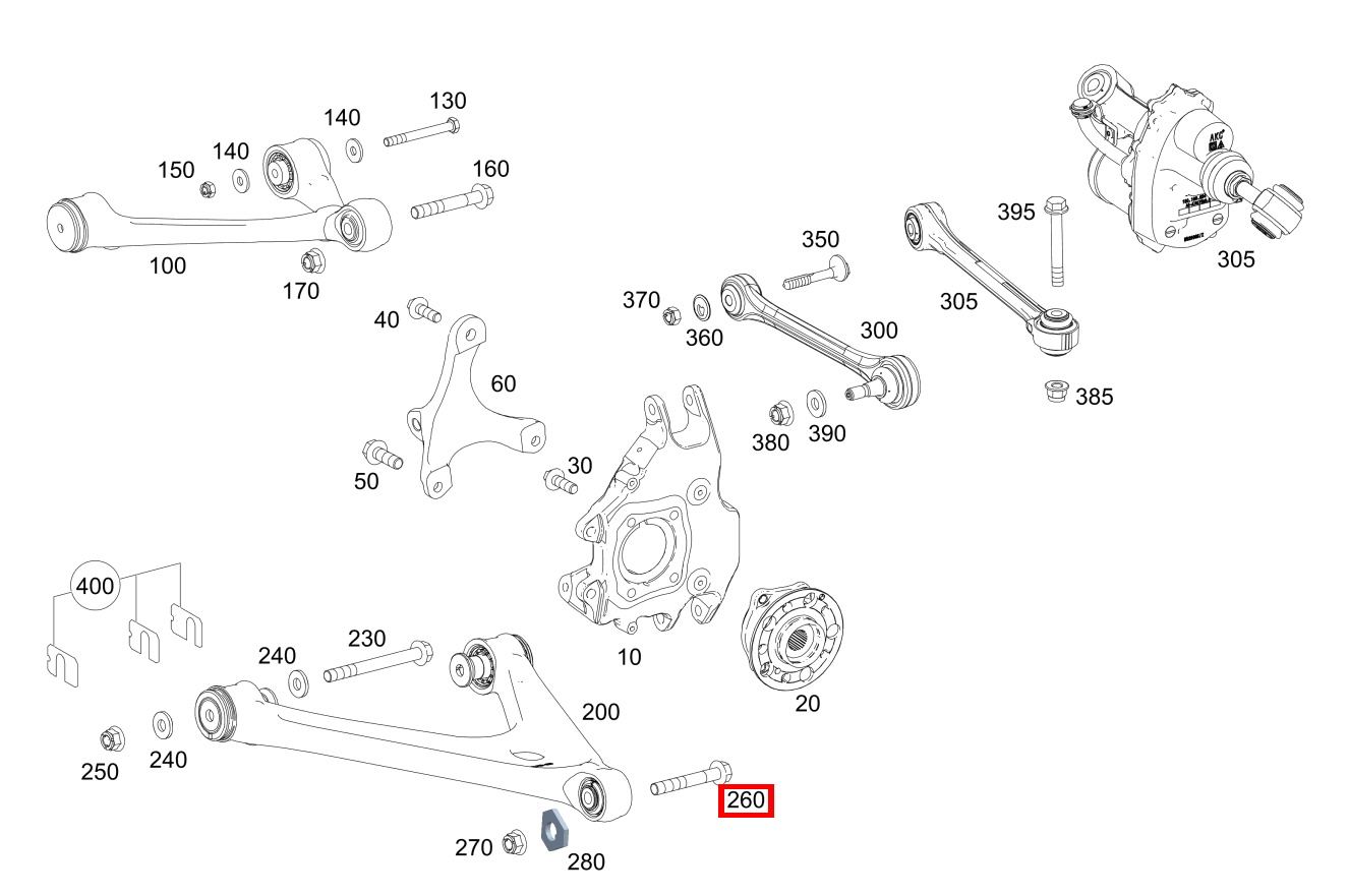 EXZENTERSCHRAUBE Querlenker unten an Radträger rechts Mercedes-AMG GT Black Series 190 EXZENTERSCHRAUBE Querlenker unten an Radträger rechts Mercedes-AMG GT Black Series 190