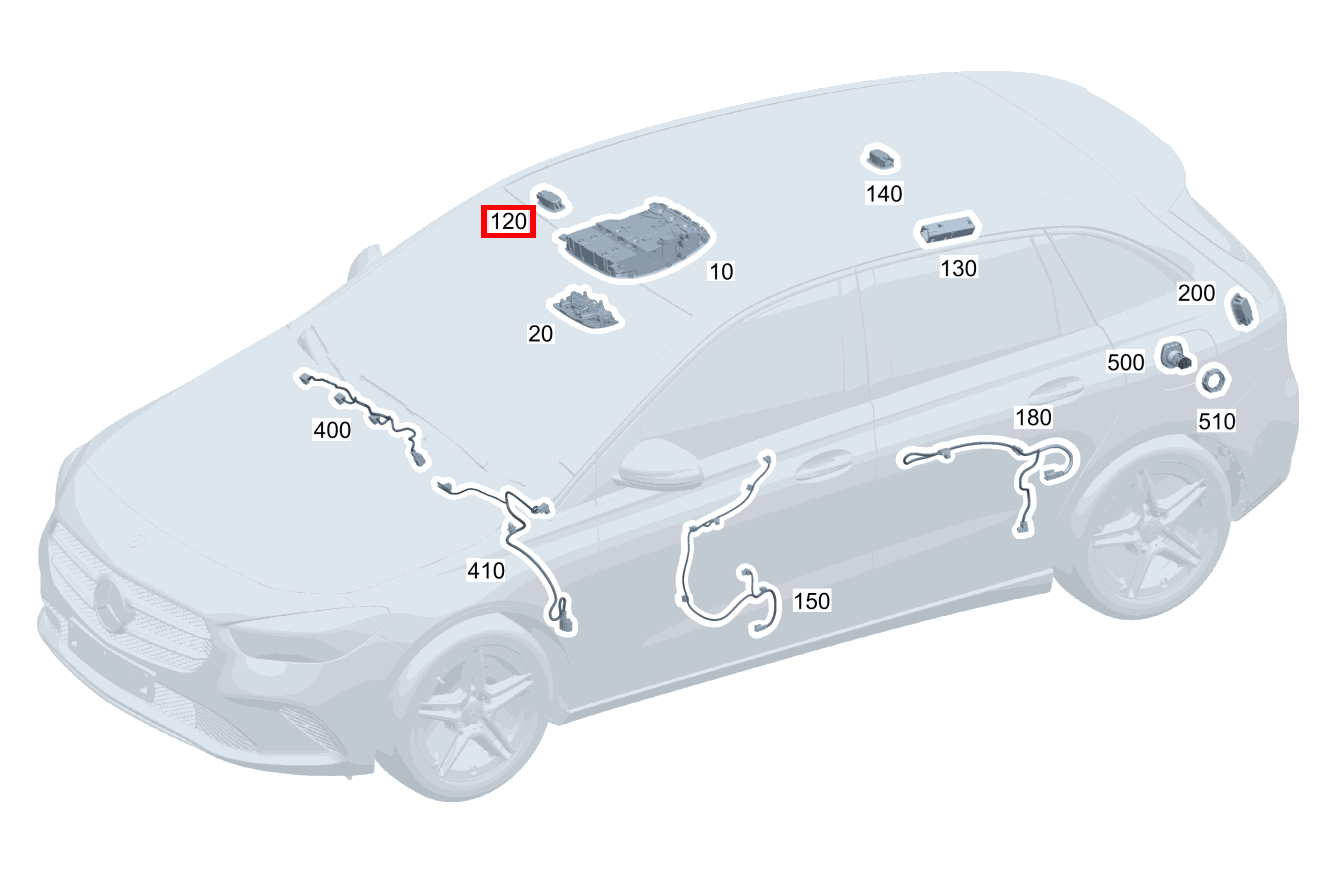 Innenraumleuchte Make-up Leuchte links und rechts GLA 200 4MATIC 247 Innenraumleuchte Make-up Leuchte links und rechts GLA 200 4MATIC 247