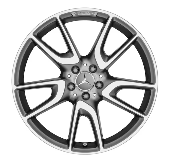 AMG 5-Doppelspeichen-Rad, 50,8 cm (20 Zoll), glanzgedreht 9 J x 20 ET 49, titangrau