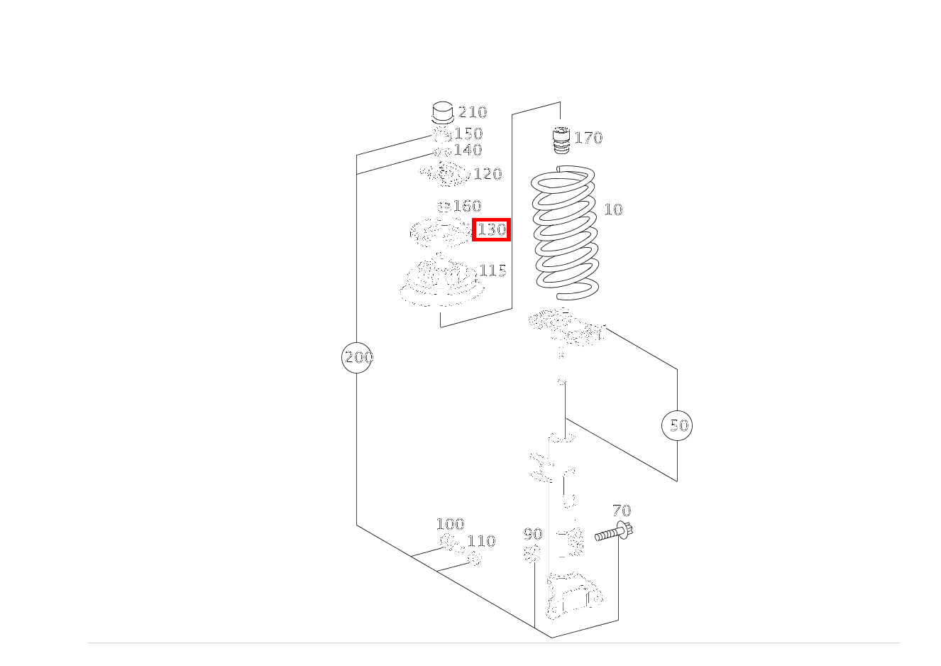 Gummipuffer FEDERBEIN VORN RECHTS C 220 d T-Modell 205 Gummipuffer FEDERBEIN VORN RECHTS C 220 d T-Modell 205