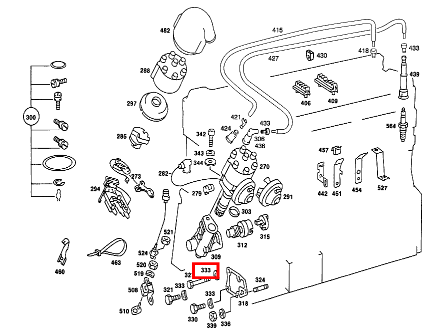 Federscheibe ZUENDVERTEILER AN ZYLINDERKURBELGEHAEUSE 280 C 114 Federscheibe ZUENDVERTEILER AN ZYLINDERKURBELGEHAEUSE 280 C 114