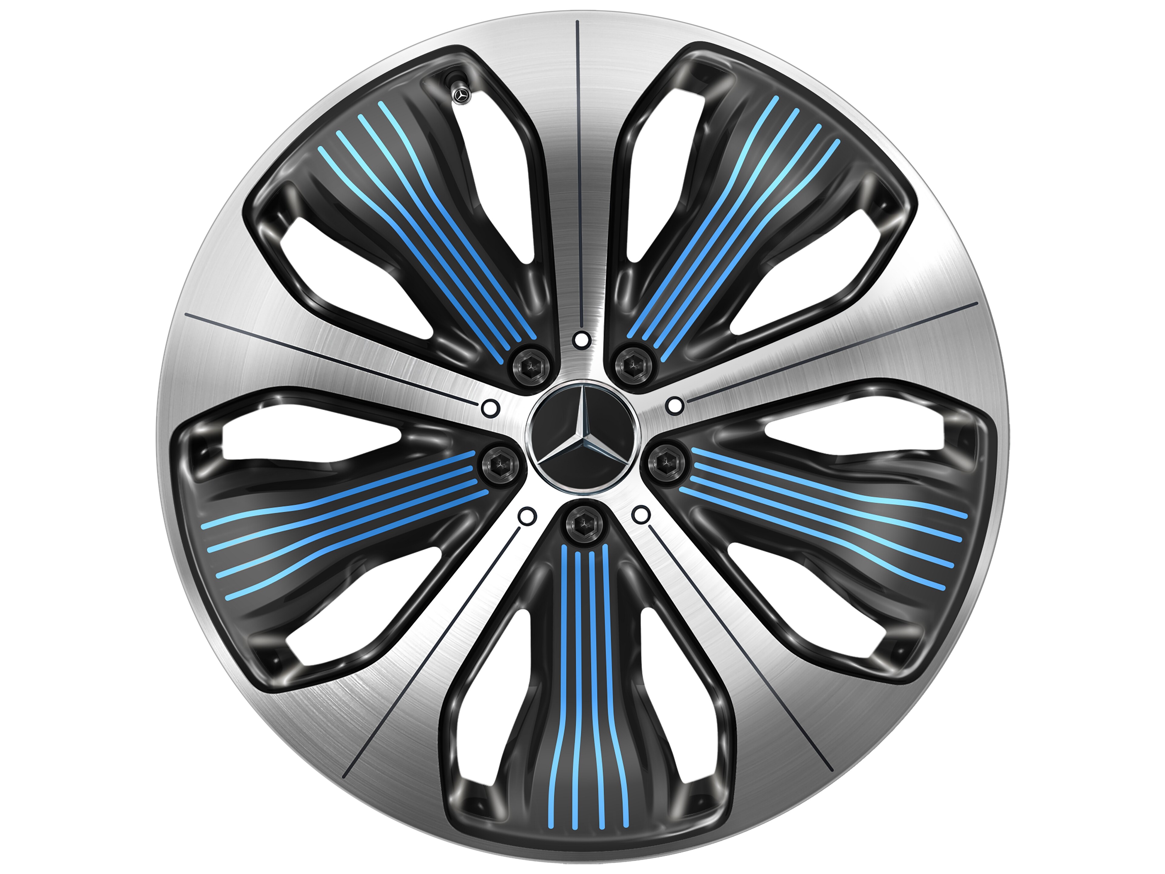 5-Speichen-Rad, mit Zusatzspeichen, 50,8 cm (