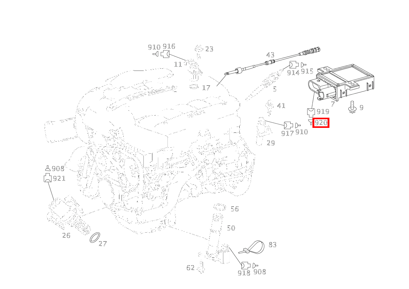 Einzeladerabdichtung S 320 CDI L 220 Einzeladerabdichtung S 320 CDI L 220