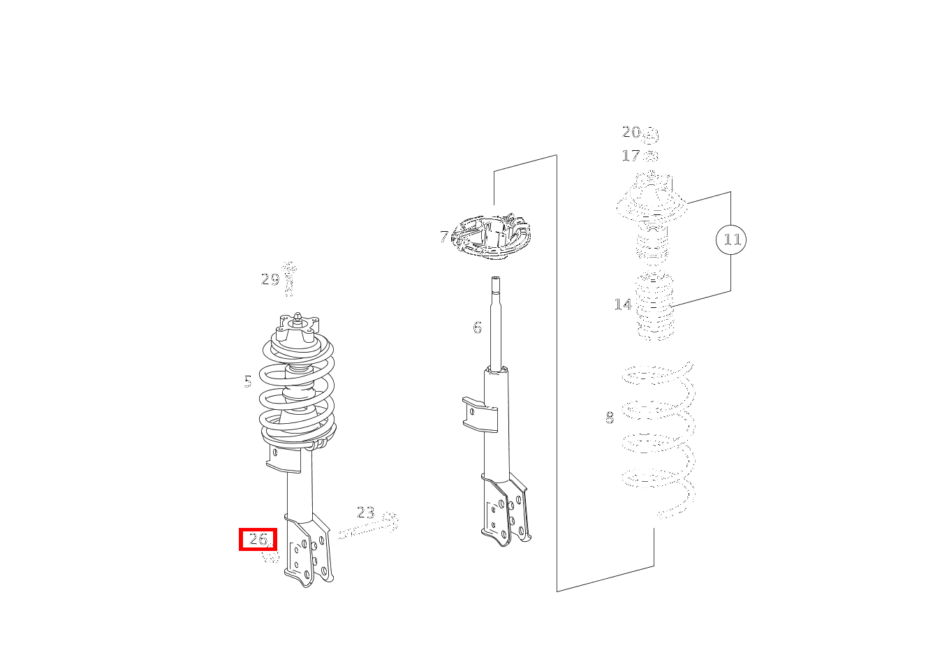 Mutter FEDERBEIN AN ACHSSCHENKEL; M14X1.5 Vaneo 1.6 TREND 414 Mutter FEDERBEIN AN ACHSSCHENKEL; M14X1.5 Vaneo 1.6 TREND 414