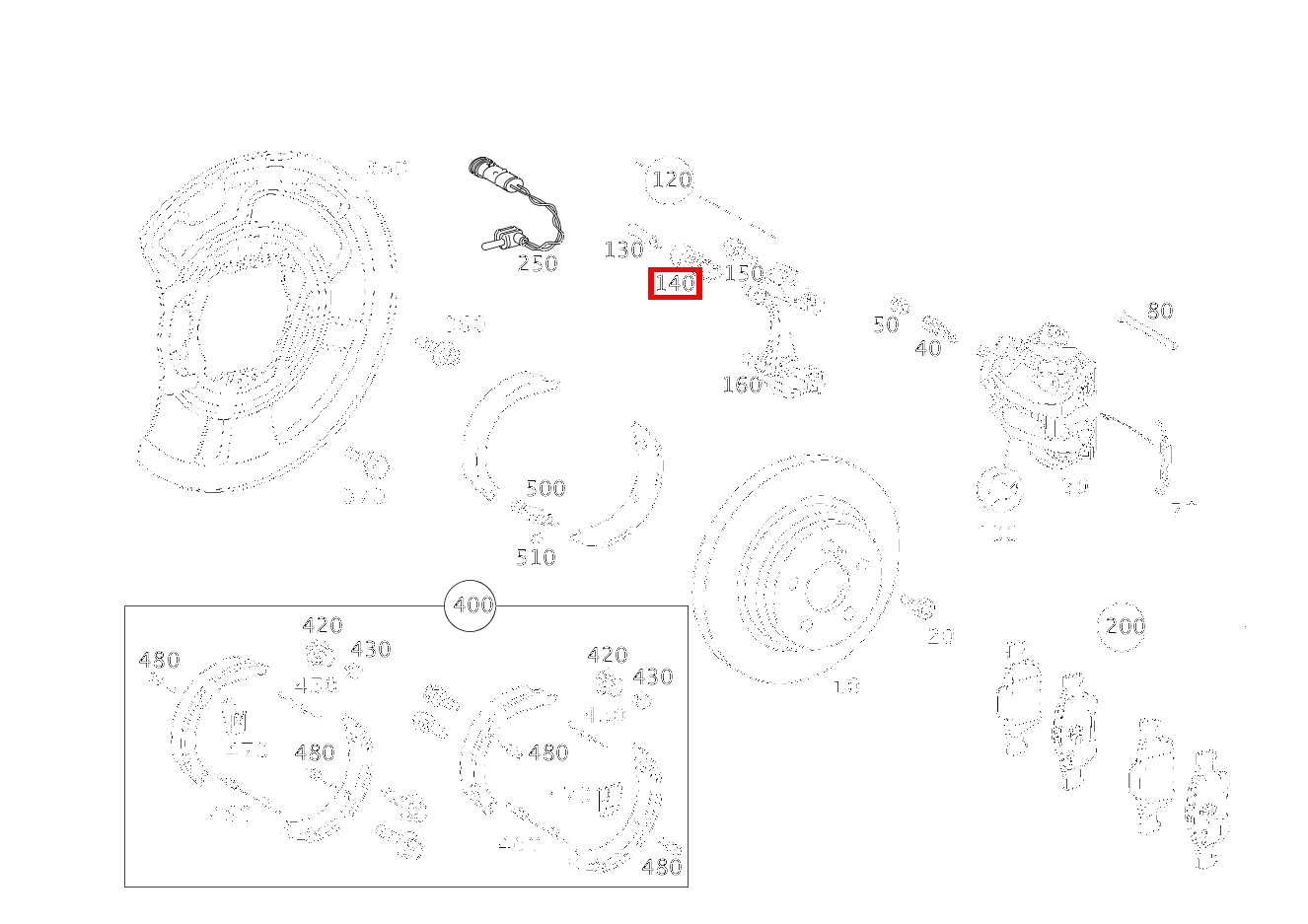 TEILESATZ FUEHRUNGSBUCHSE GEHAEUSE AN BREMSTRAEGER SL 350 Sportmotor 230 TEILESATZ FUEHRUNGSBUCHSE GEHAEUSE AN BREMSTRAEGER SL 350 Sportmotor 230