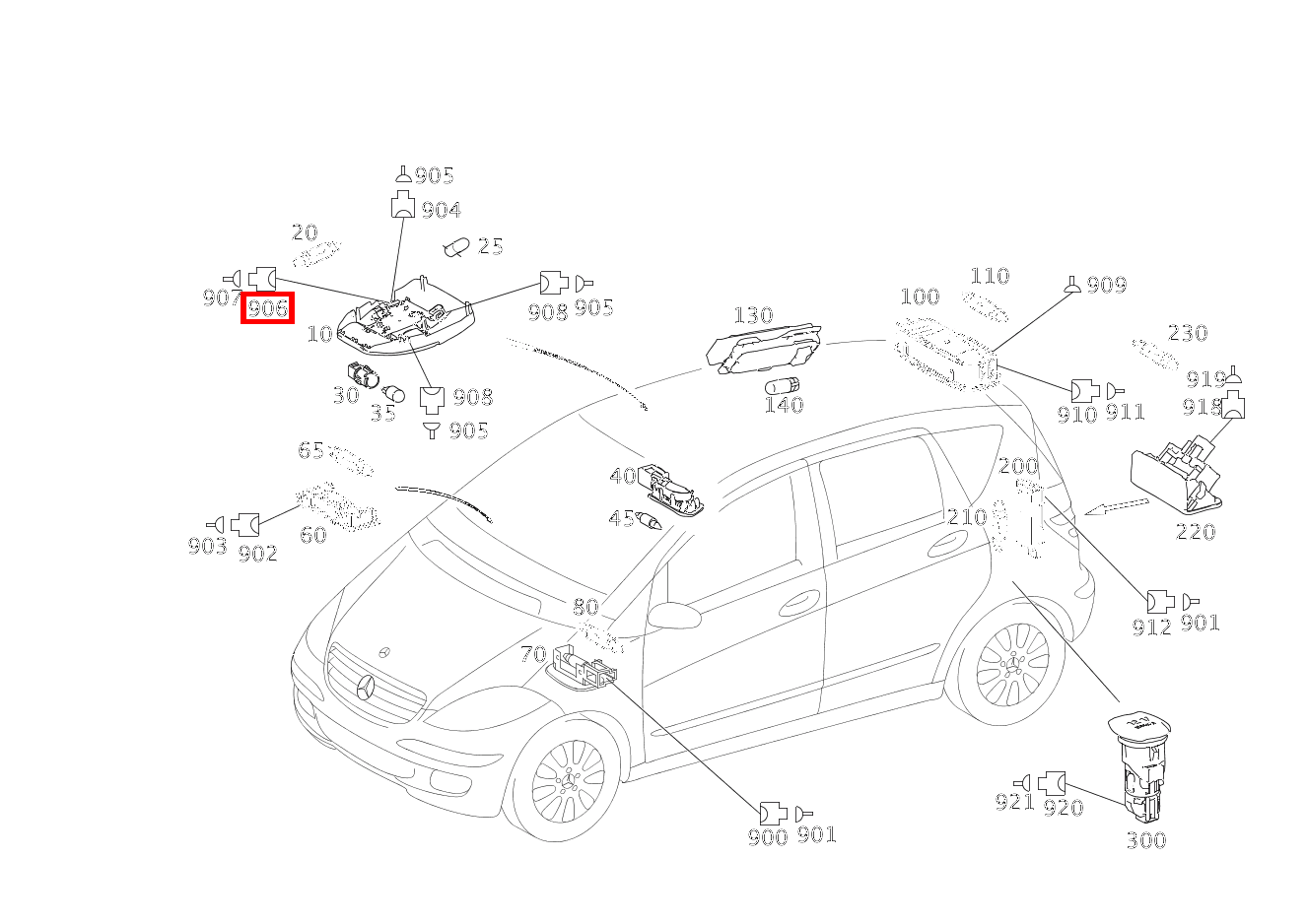 Stecker MAKE-UP-SPIEGEL E14/5; 4-PIN MQS A 160 BlueEFFICIENCY Limousine 205 Stecker MAKE-UP-SPIEGEL E14/5; 4-PIN MQS A 160 BlueEFFICIENCY Limousine 205