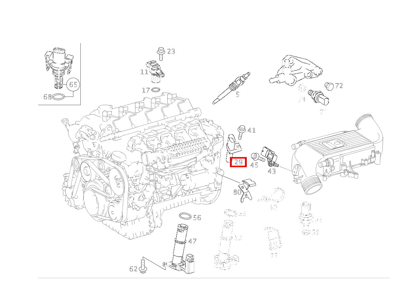 Positionssensor POSITIONSGEBER KURBELWELLE E 270 CDI-T-MODELL 210 Positionssensor POSITIONSGEBER KURBELWELLE E 270 CDI-T-MODELL 210