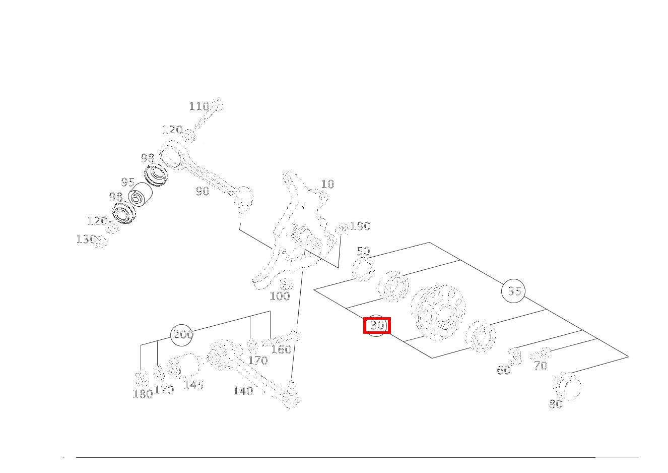 Vorderradnabe MIT LAGER E 200 T-Limousine 210 Vorderradnabe MIT LAGER E 200 T-Limousine 210