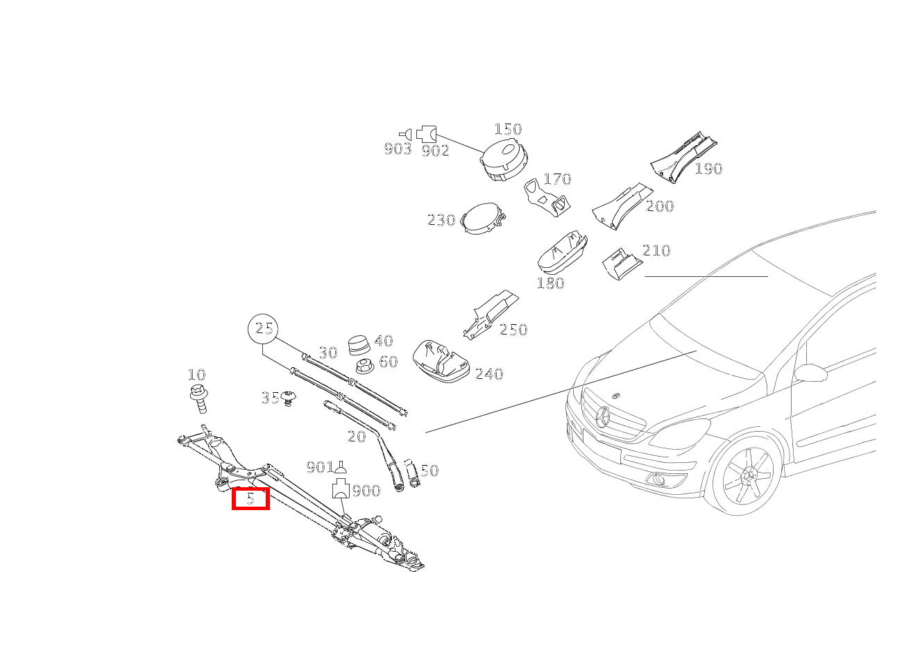WISCHER SCHEIBENWISCHER B 200 CDI TOURER 245
