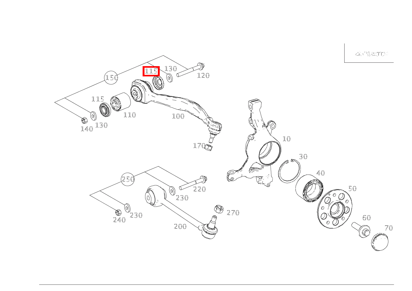 Elastomermanschette Links und rechts an Lager Zugstrebe C 180 205 Elastomermanschette Links und rechts an Lager Zugstrebe C 180 205