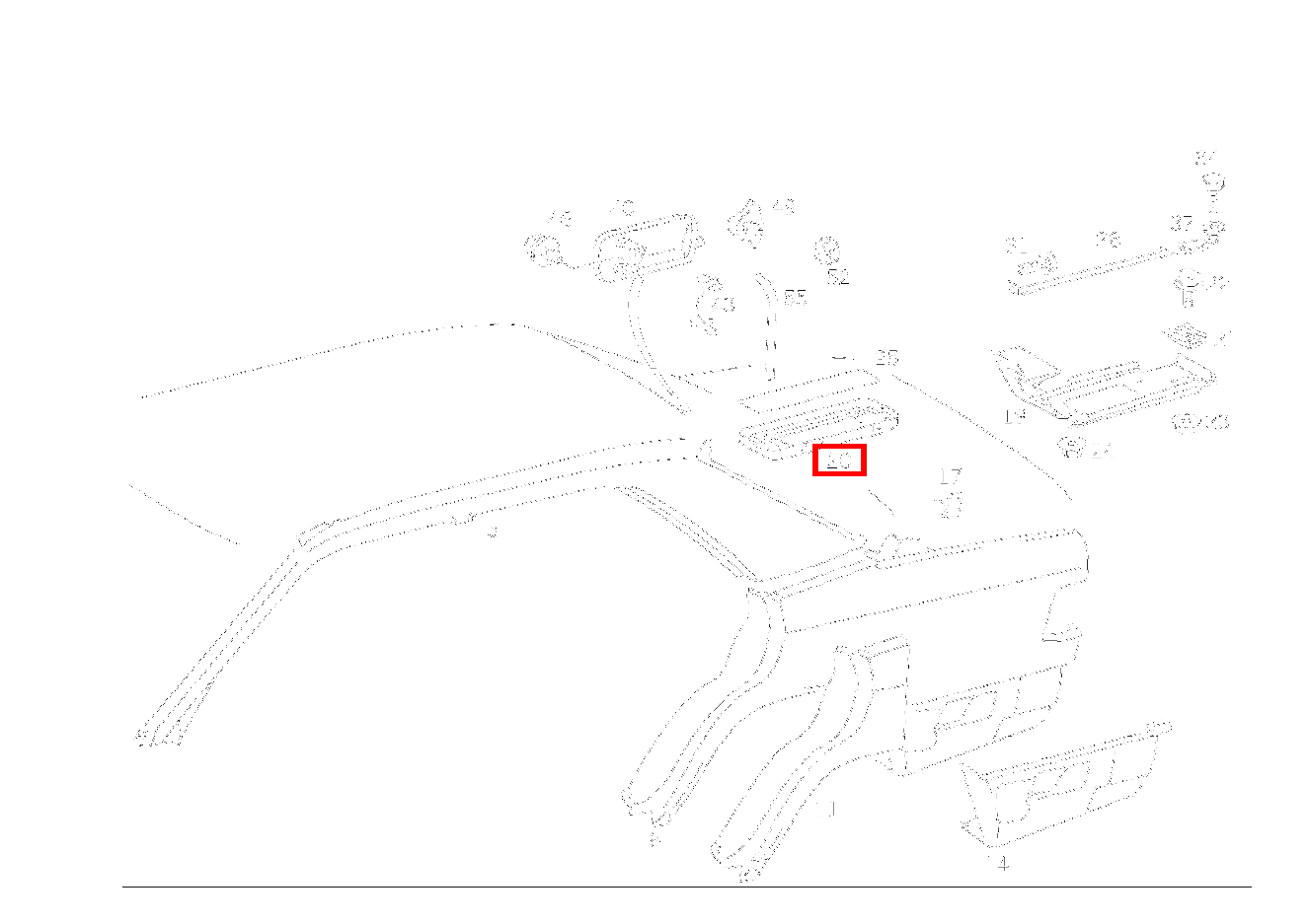 Rahmen BATTERIE IN KOFFERRAUM SEITLICH RECHTS,HINTEN E 500 Limousine 124
