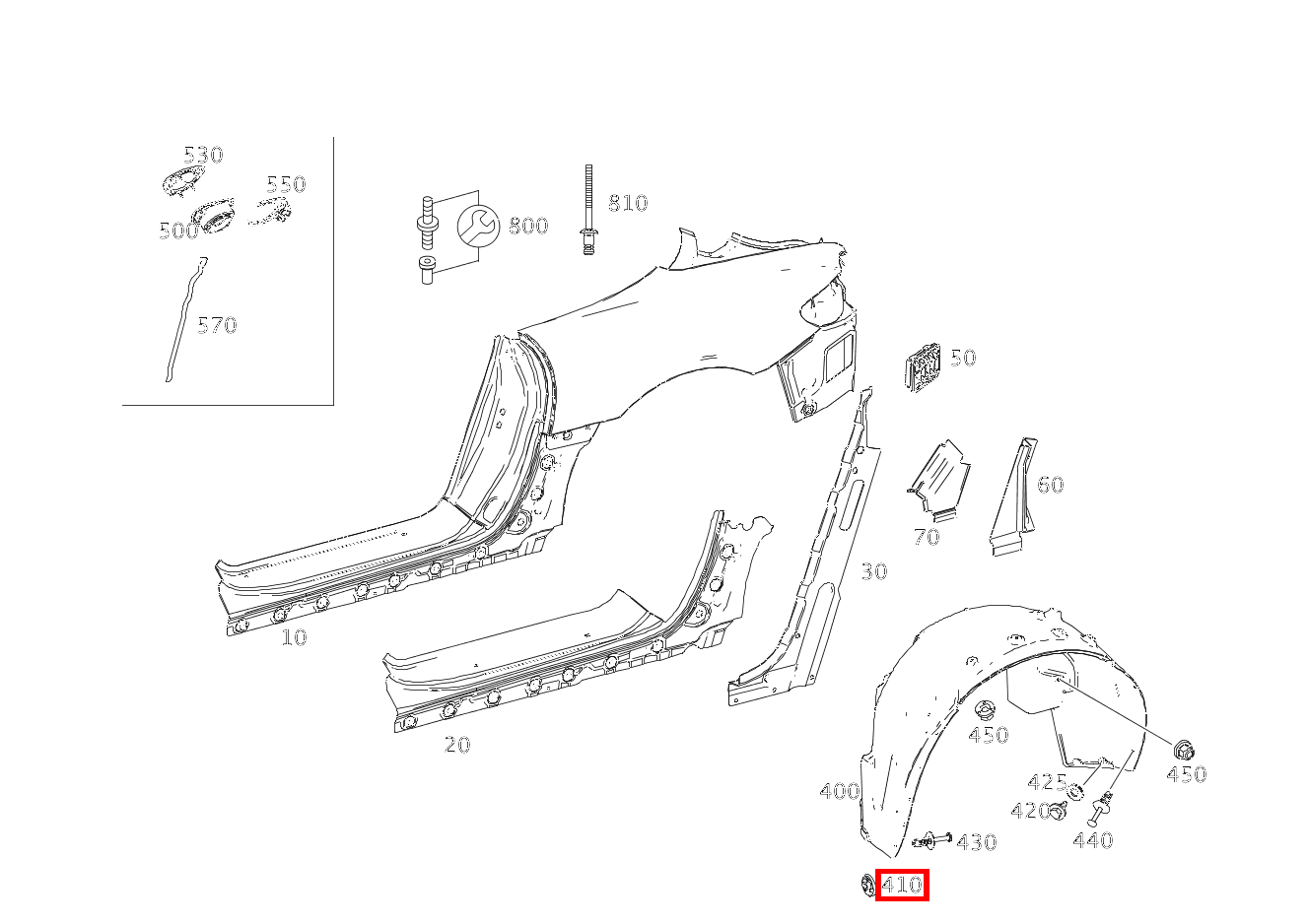 SICHER.SCHEIBE AN ABDECKUNG RECHTS; 6 MM SLS AMG GT Roadster Final Edition 197