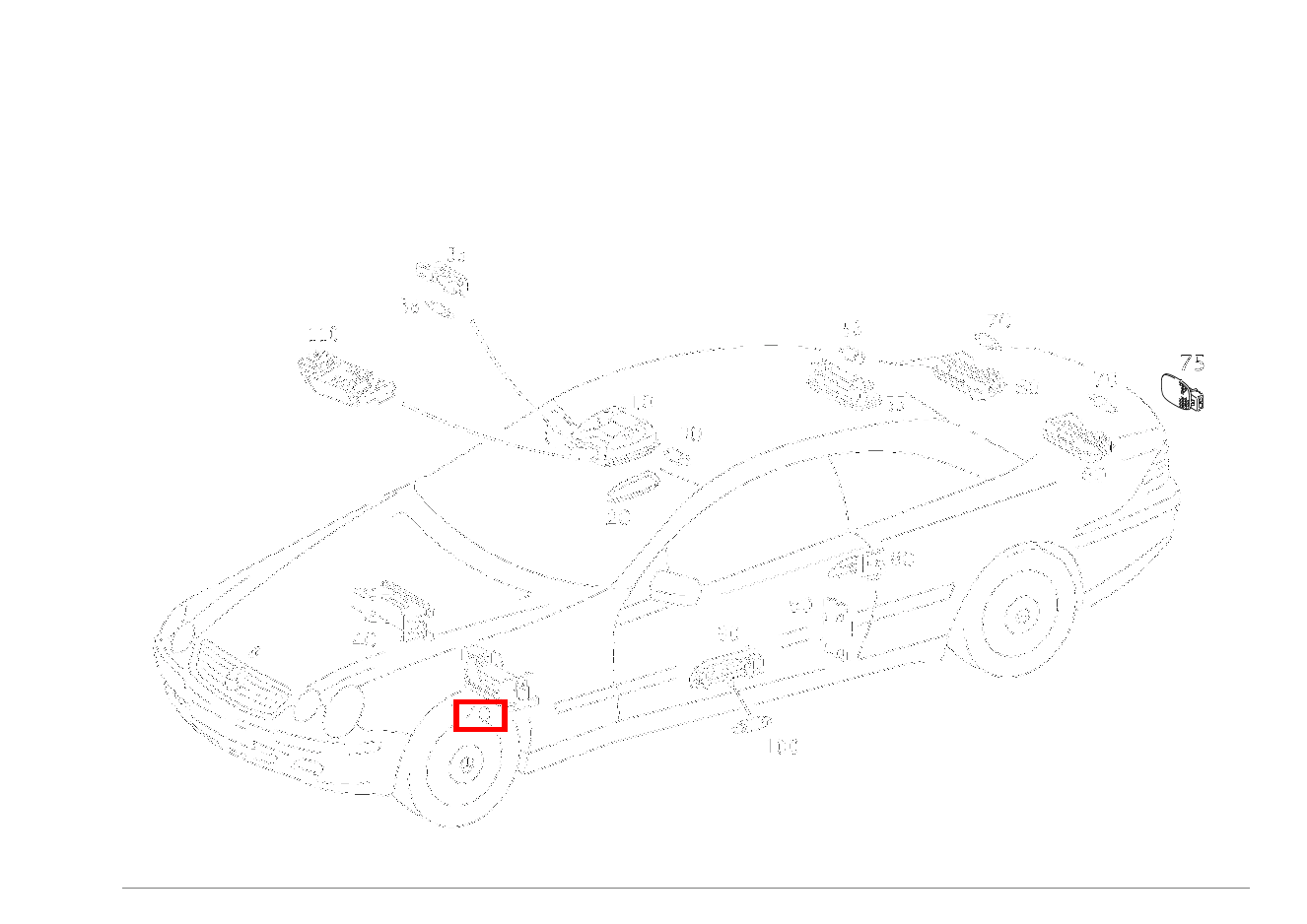 Innenleuchte FUSSRAUMBELUEFTUNG RECHTS UND LINKS CL 65 AMG Coupé 215