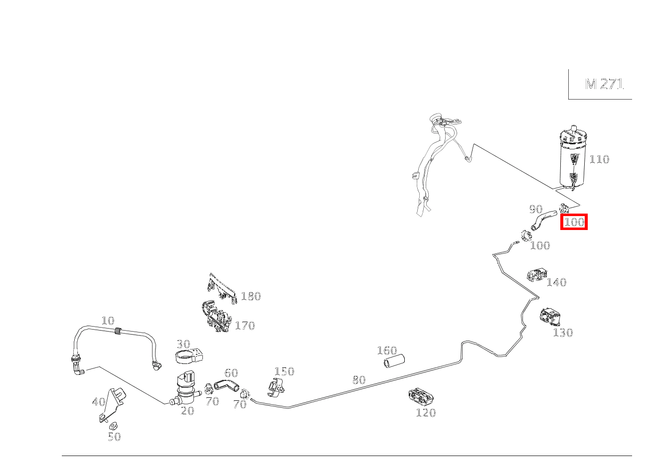 Schelle SCHLAUCH AN AKTIVKOHLEFILTER UND REGENERIERLEITUNG; 15.5-17.5 MM E200CGI BE CA 207