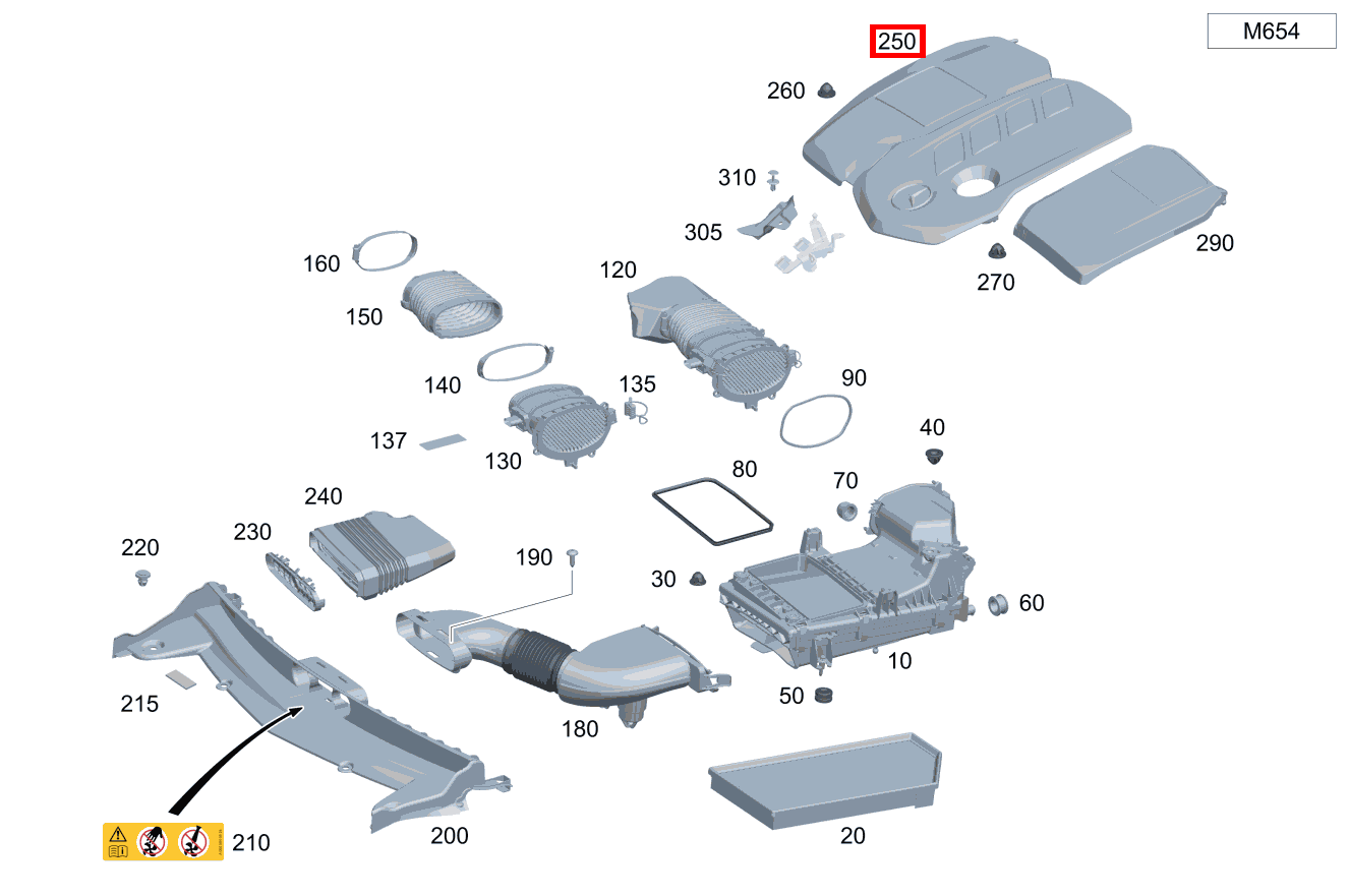 Motorabdeckung CLS 300 d Coupé BCA 257 Motorabdeckung CLS 300 d Coupé BCA 257
