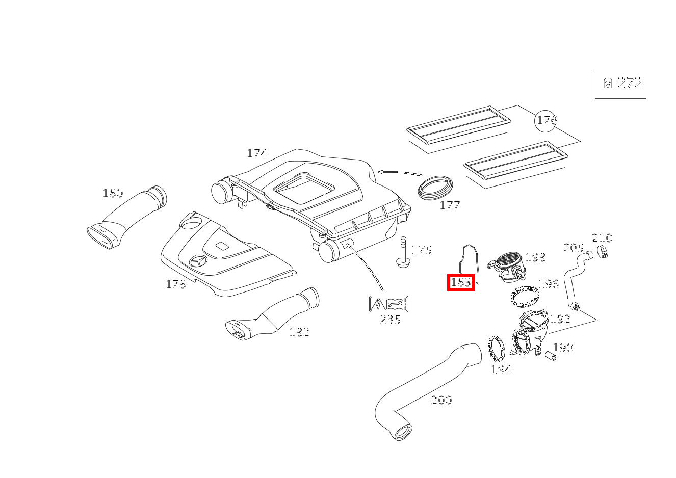KLEMMBUEGEL HEISSFILM-LUFTMASSENMESSER C 280 4MATIC T-Modell 203