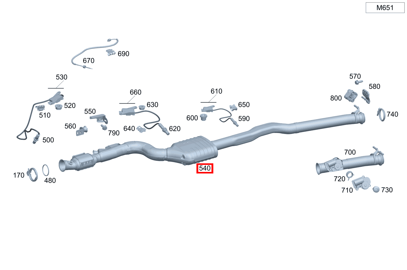ABGASLEITUNG VORNE GLK 253 ABGASLEITUNG VORNE GLK 253