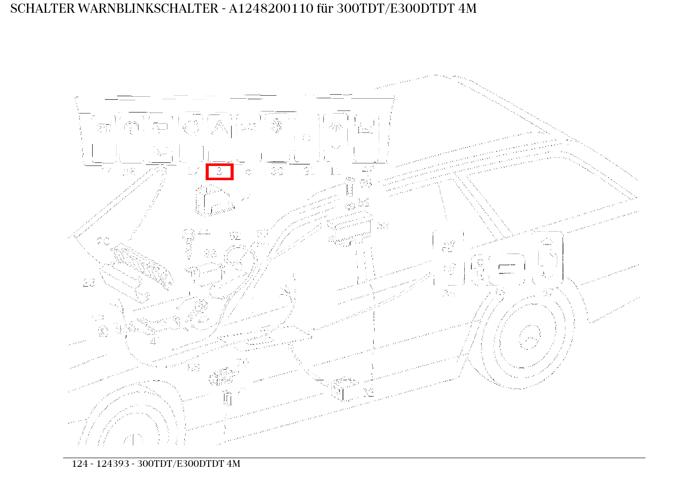 Schalter WARNBLINKSCHALTER 300TDT/E300DTDT 4M 124